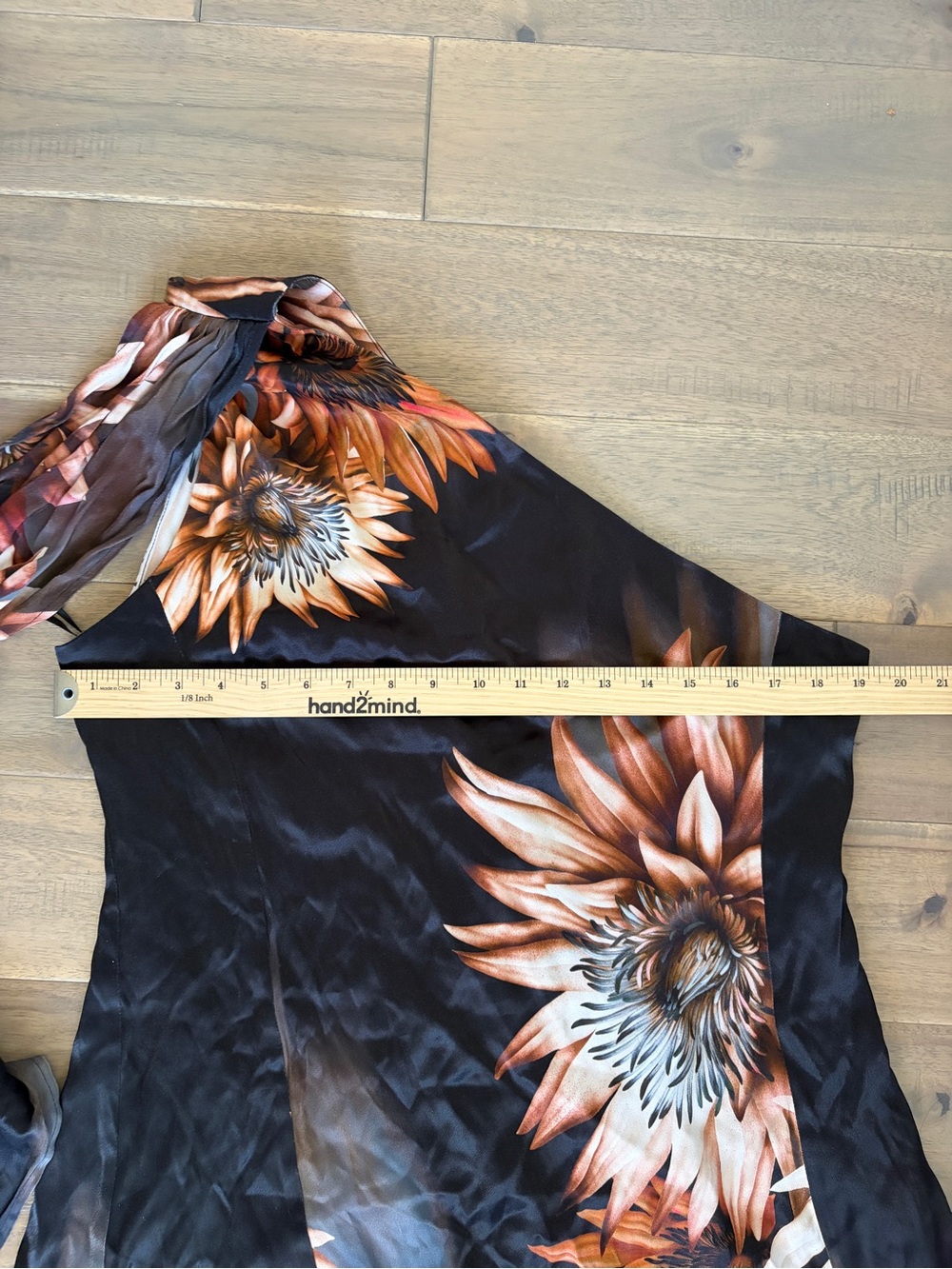 NWT Karen Millen Viscose Satin Tie Neck Scarf Mini Dress Floral Print US12 - Picture 10 of 13